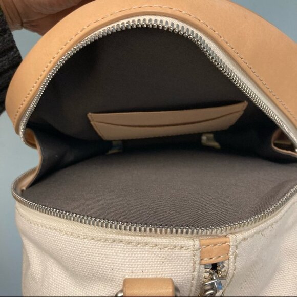 SKAGEN Denmark Trisse Barrel Leather and Canvass Crossbody Handbag NWT - Picture 3 of 14